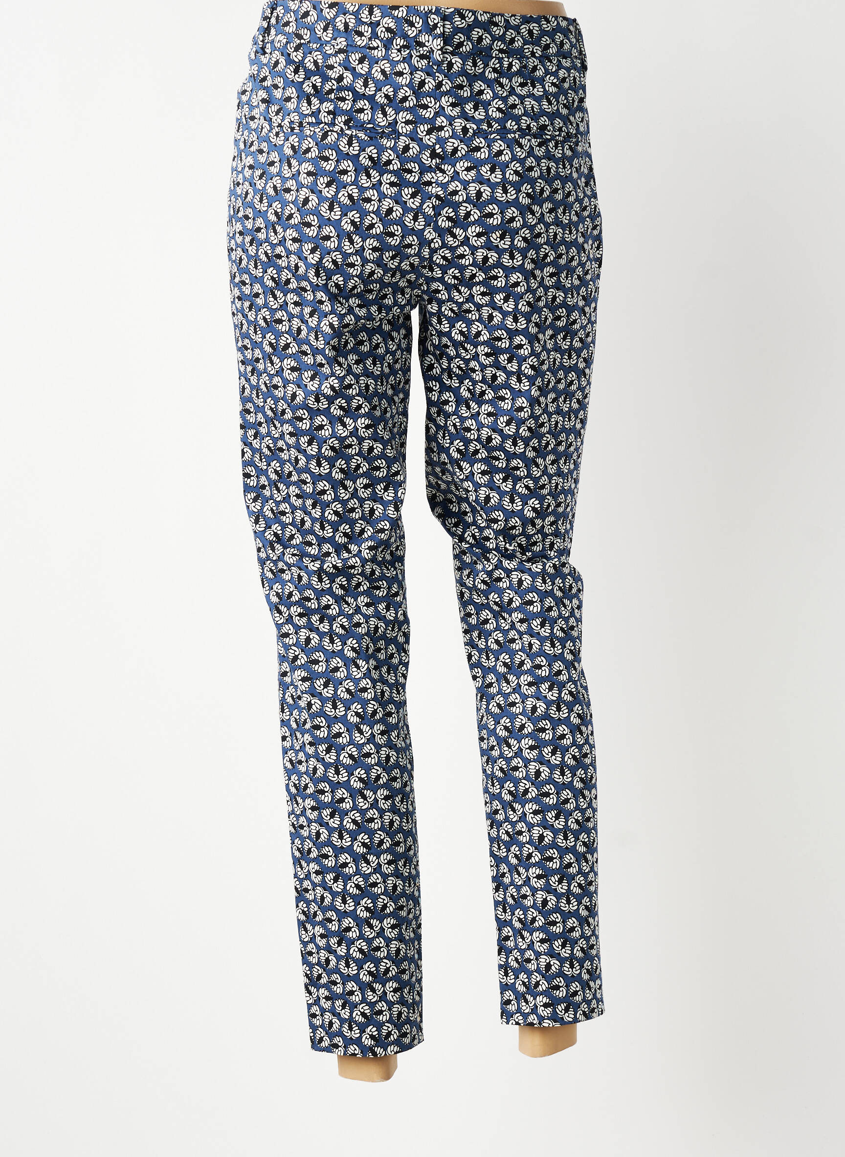 Pantalon slim țesătură poplin mărime normală albastru GARDEUR femeie