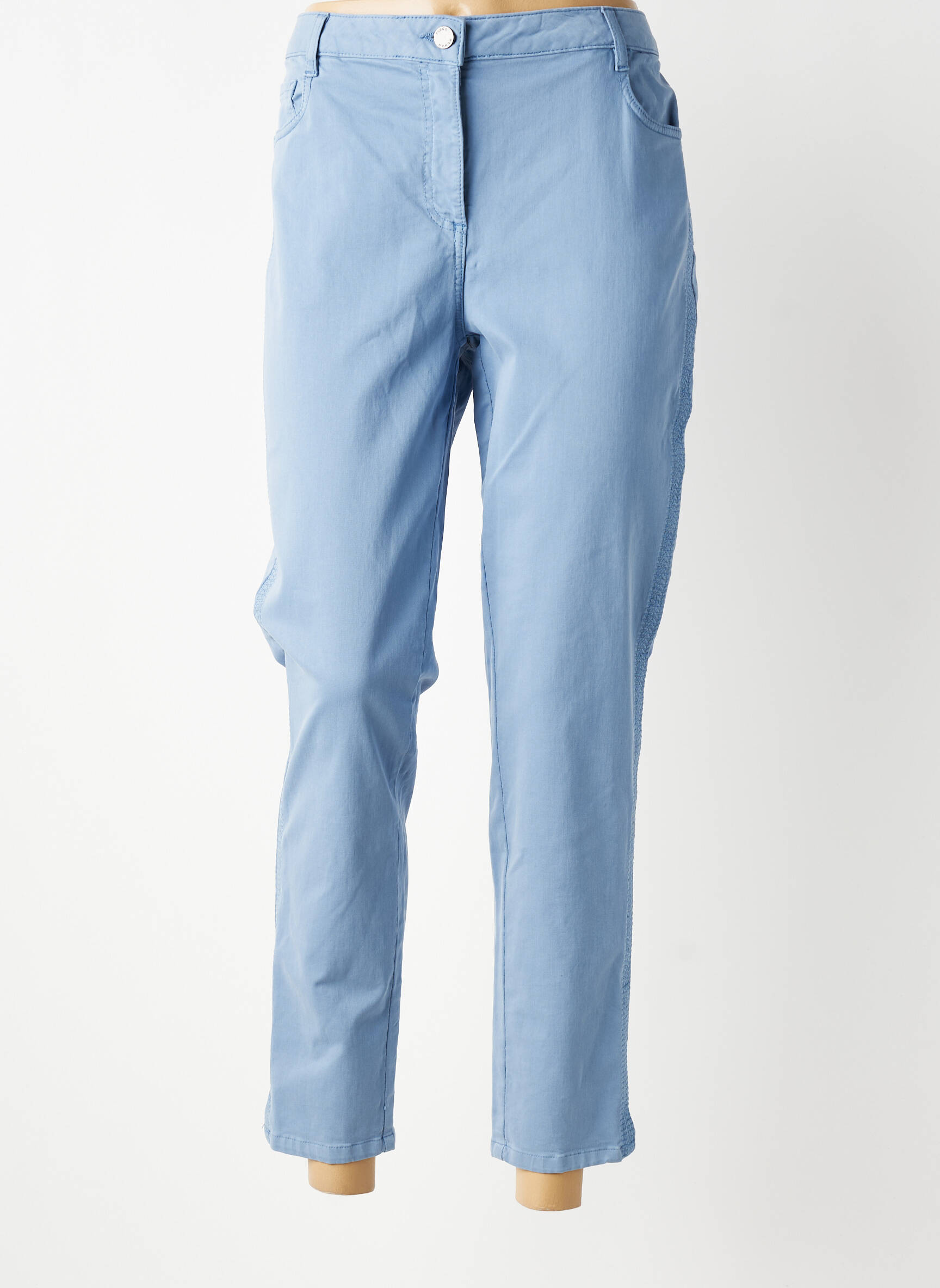 Pantalon drept elasticitate mărime normală albastru FUEGO WOMAN femeie