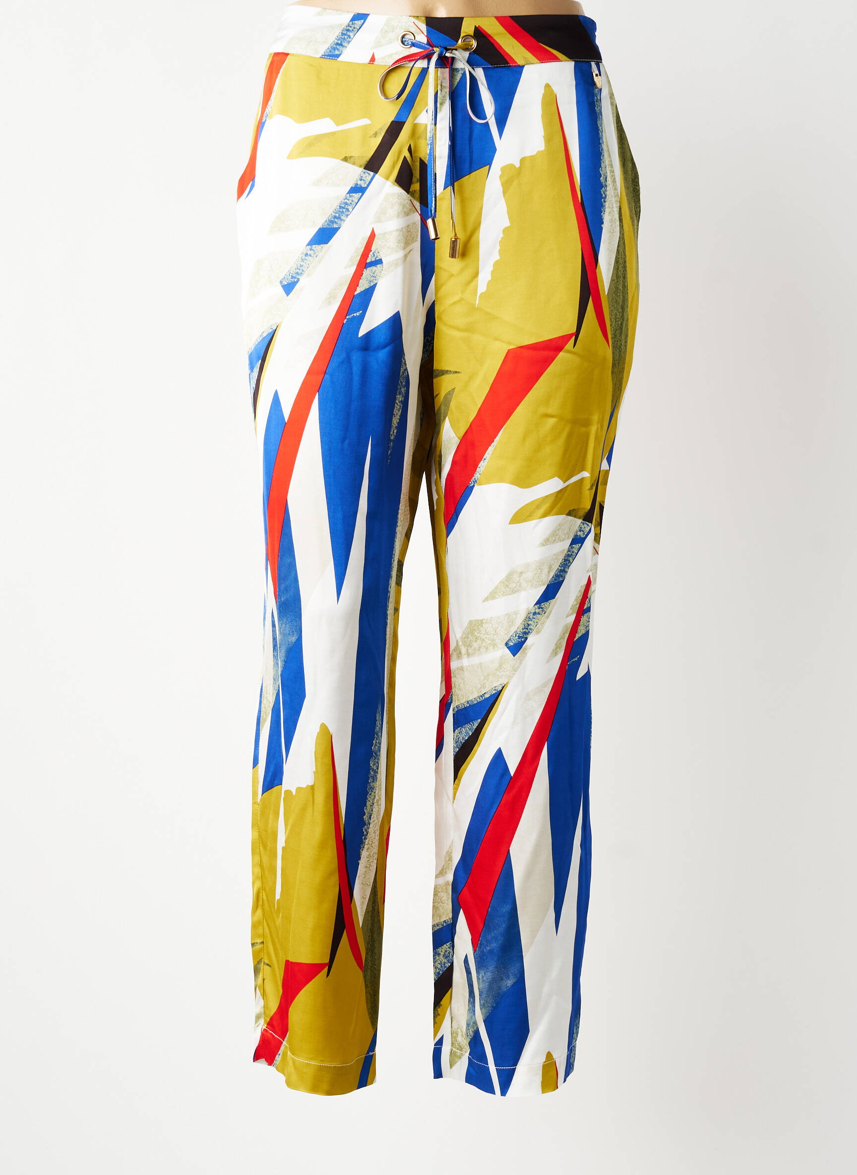 Pantalon drept talie elastică mărime normală verde LOLA CASADEMUNT femeie