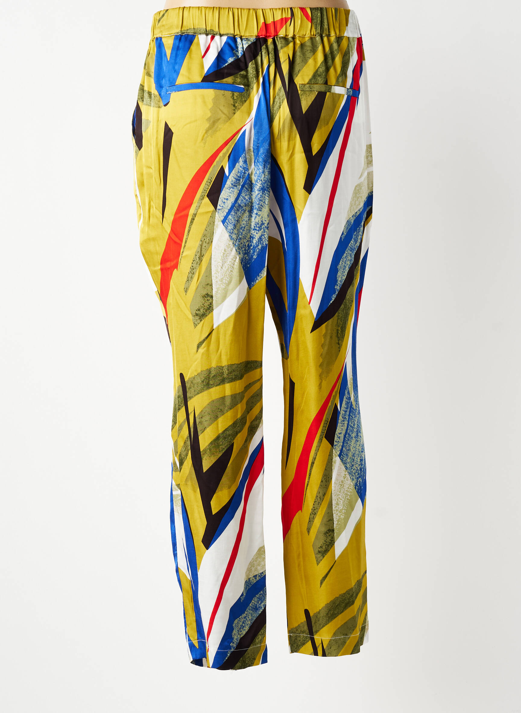 Pantalon drept talie elastică mărime normală verde LOLA CASADEMUNT femeie