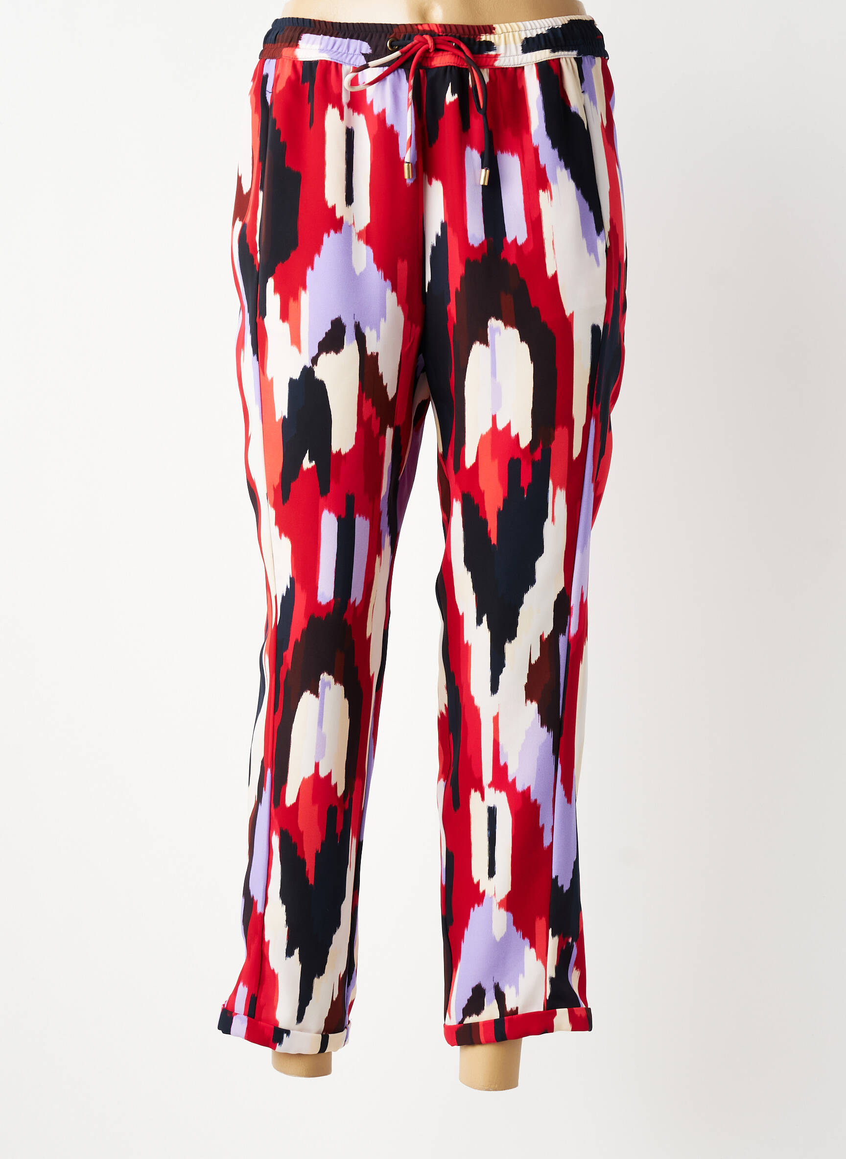 Pantalon drept talie elastică mărime normală roșu LOLA CASADEMUNT femeie