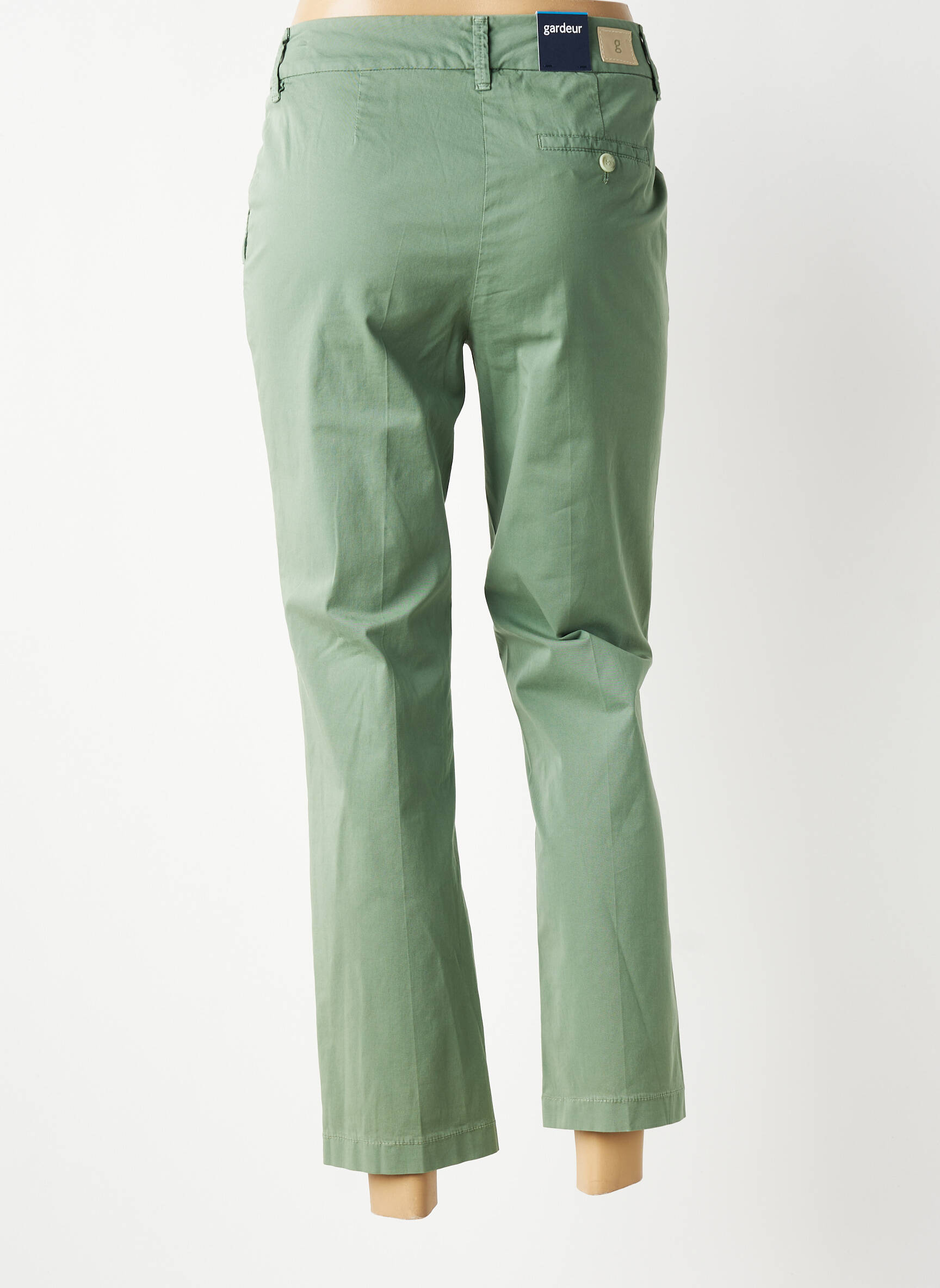 Pantalon drept elasticitate mărime normală verde GARDEUR femeie