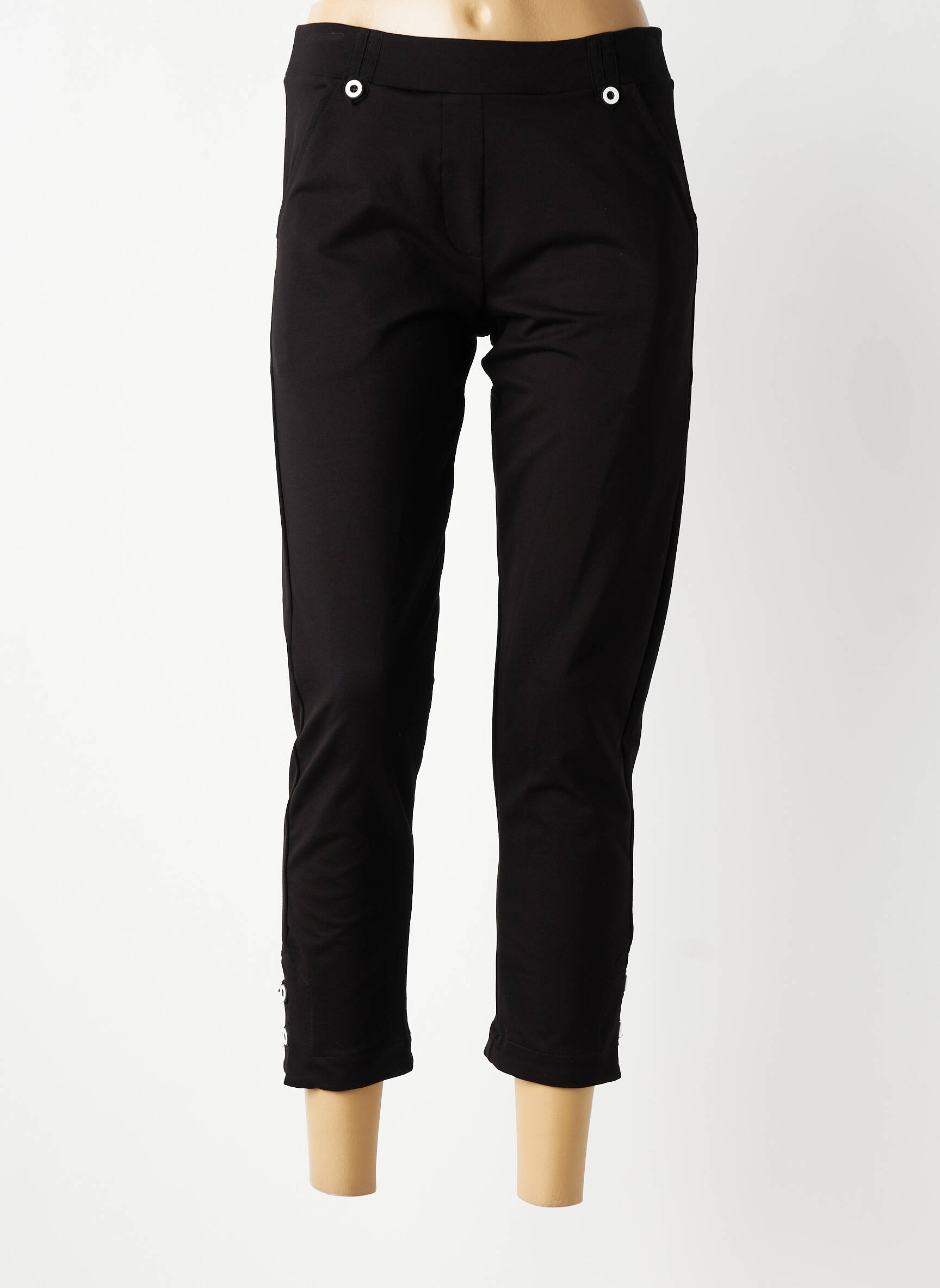 Pantalon 7/8 elasticitate mărime normală negru DOLCEZZA femeie