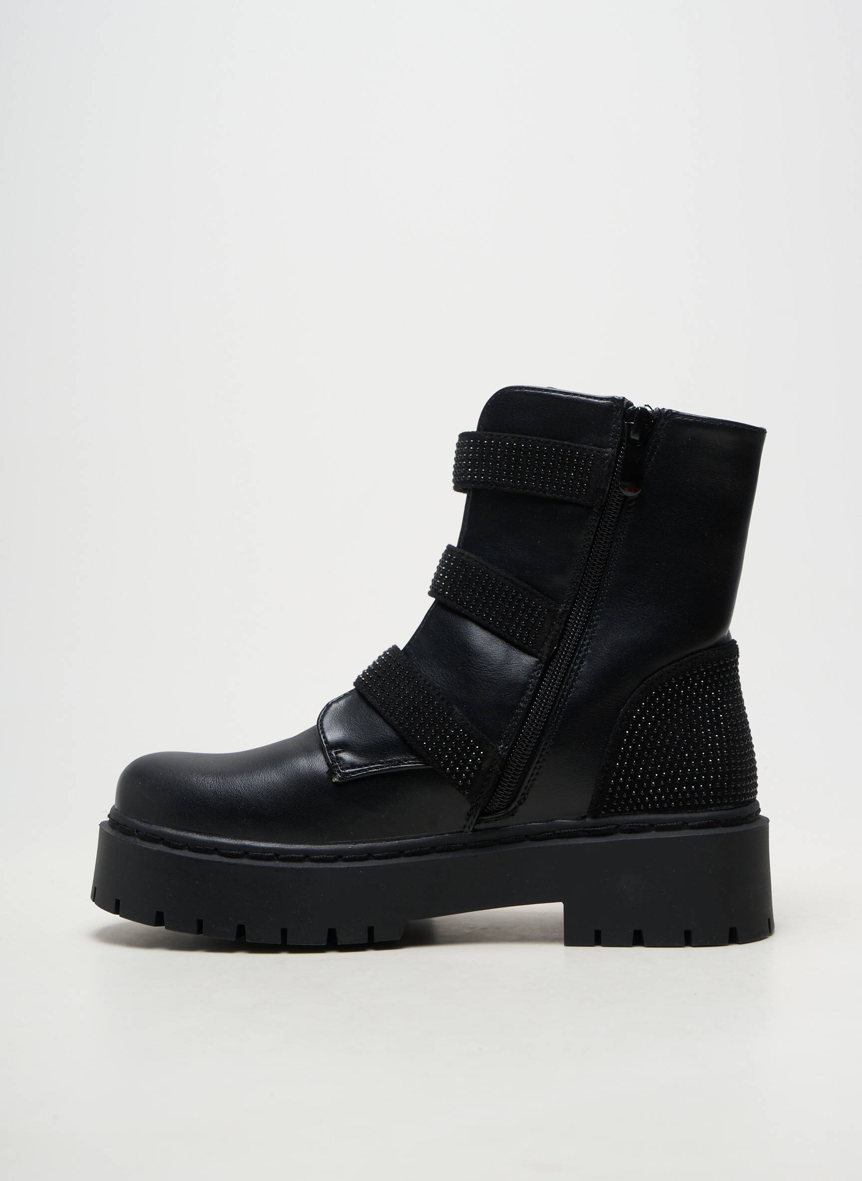 Botine/ghete vârf rotund toc de 4 la 6 cm negru BESTELLE femeie