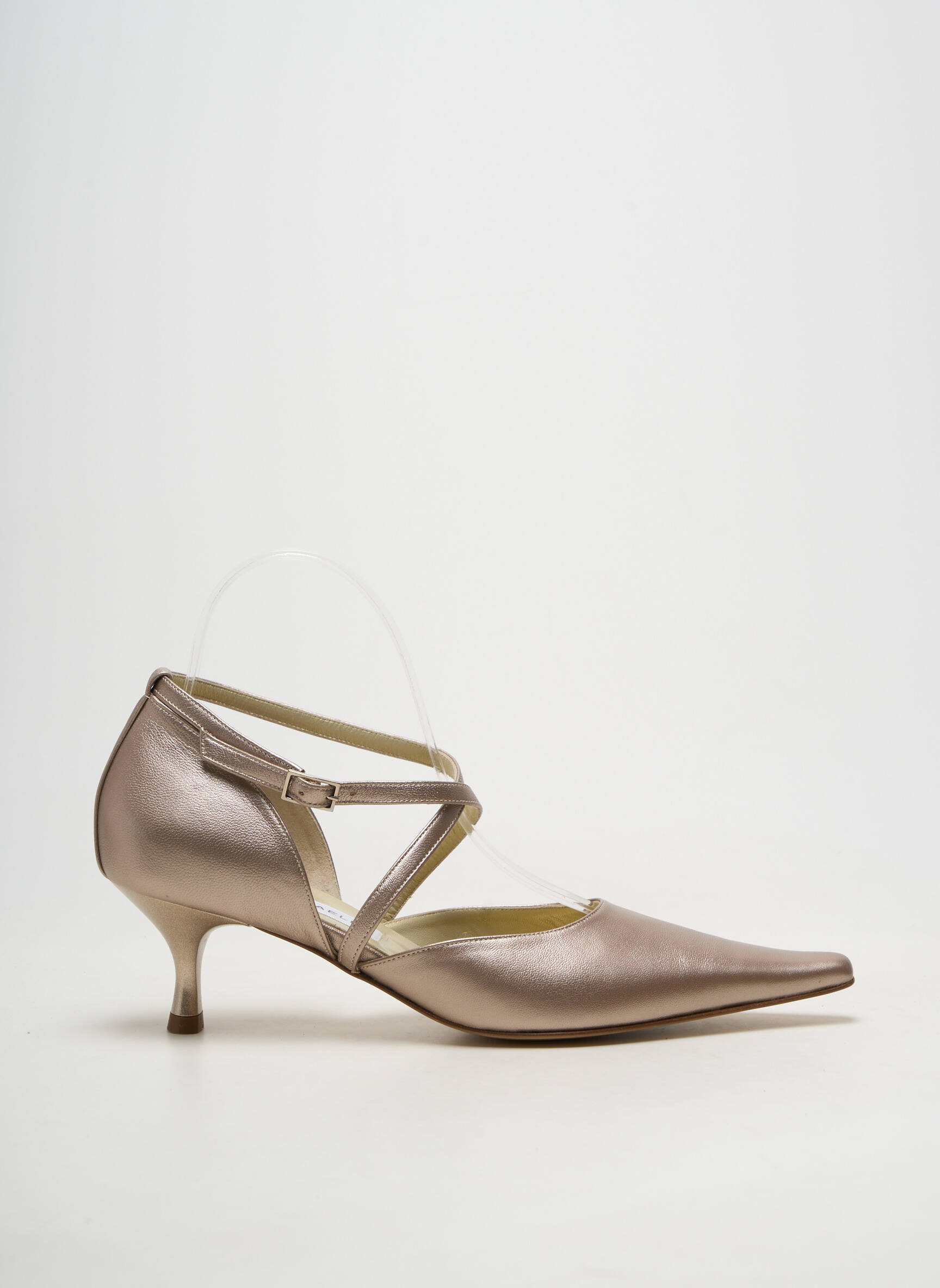 Pantofi cu toc țesătură satinată toc de 4 la 6 cm bej LINEA RAFFAELLI femeie