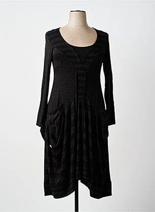 Rochie lungă mâneci lungi mâneci lungi gri LAUREN VIDAL femeie