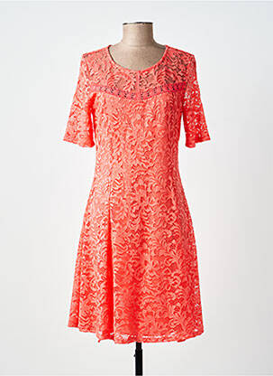 Rochie midi mâneci scurte mâneci scurte portocalie MOKA'S femeie