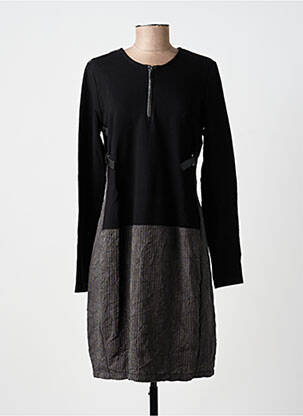 Rochie midi mâneci lungi mâneci lungi negru LAUREN VIDAL femeie