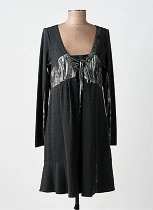 Rochie midi mâneci lungi mâneci lungi gri LAUREN VIDAL femeie