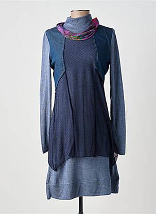 Rochie midi mâneci lungi mâneci lungi albastru ALICE ET BARNABE femeie