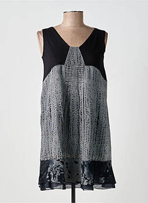 Rochie scurtă fără mâneci fără mâneci gri TELMAIL femeie