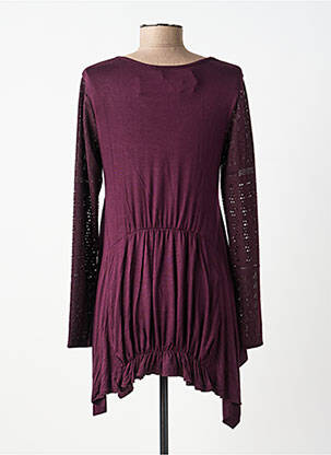 Tunică mâneci lungi guler rotund violet SUN LIGHT femeie