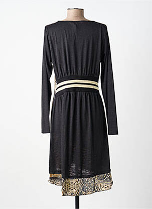 Rochie midi mâneci lungi mâneci lungi negru POUSSIERE D'ETOLE femeie