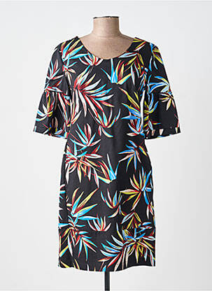 Rochie scurtă mâneci 3/4 mâneci 3/4 negru POUSSIERE D'ETOLE femeie