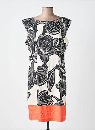 Rochie scurtă imprimeu floral mâneci scurte negru PAUL BRIAL femeie