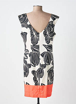 Rochie scurtă imprimeu floral mâneci scurte negru PAUL BRIAL femeie