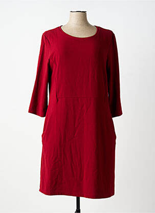 Rochie midi mâneci 3/4 mâneci 3/4 roșu POUSSIERE D'ETOLE femeie