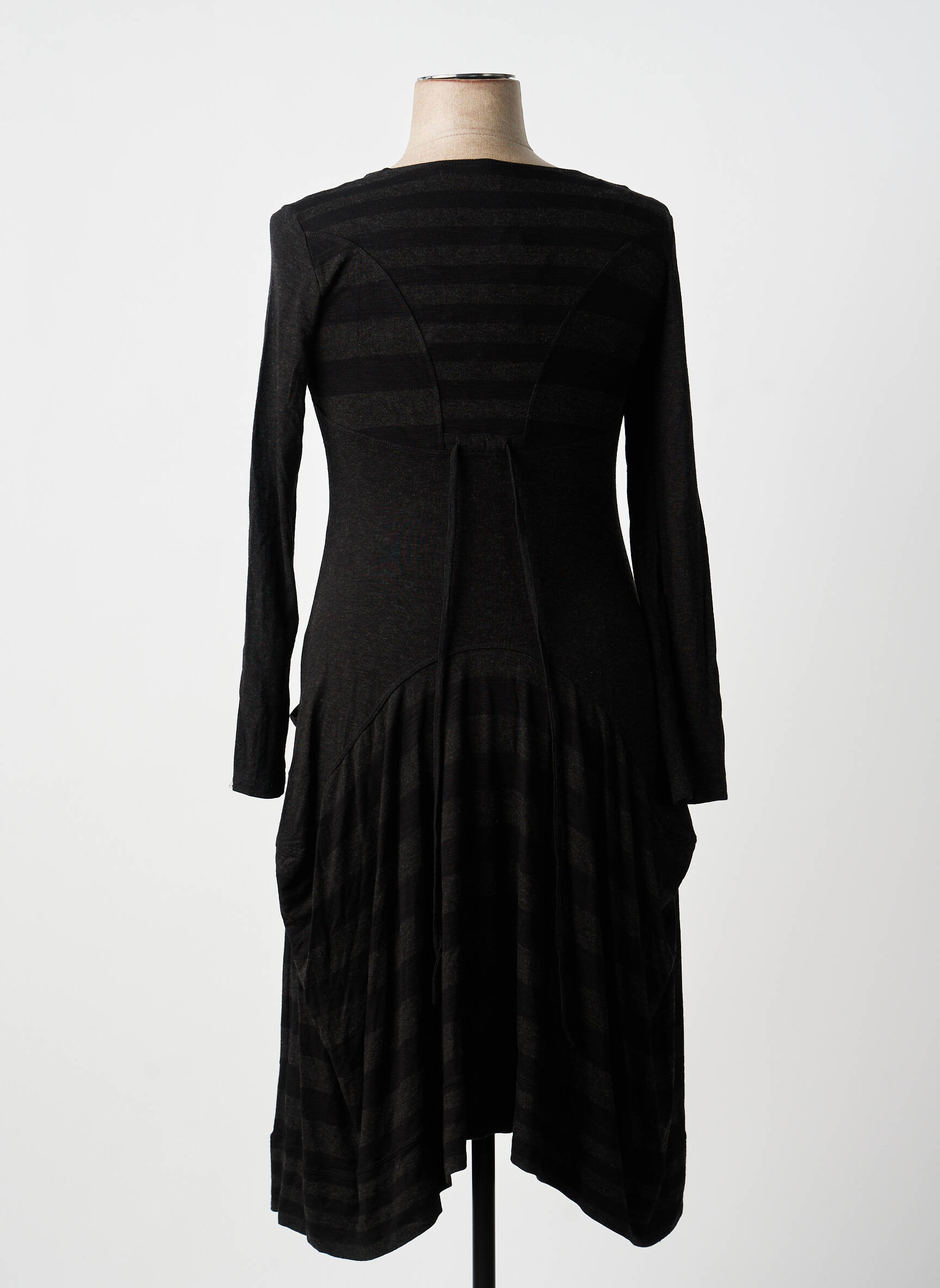Rochie lungă mâneci lungi mâneci lungi gri LAUREN VIDAL femeie