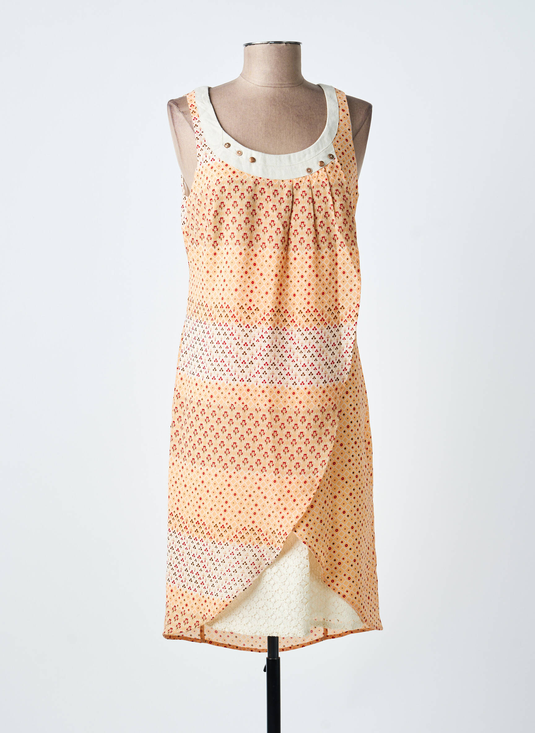 Rochie midi fără mâneci fără mâneci portocalie ALICE ET BARNABE femeie