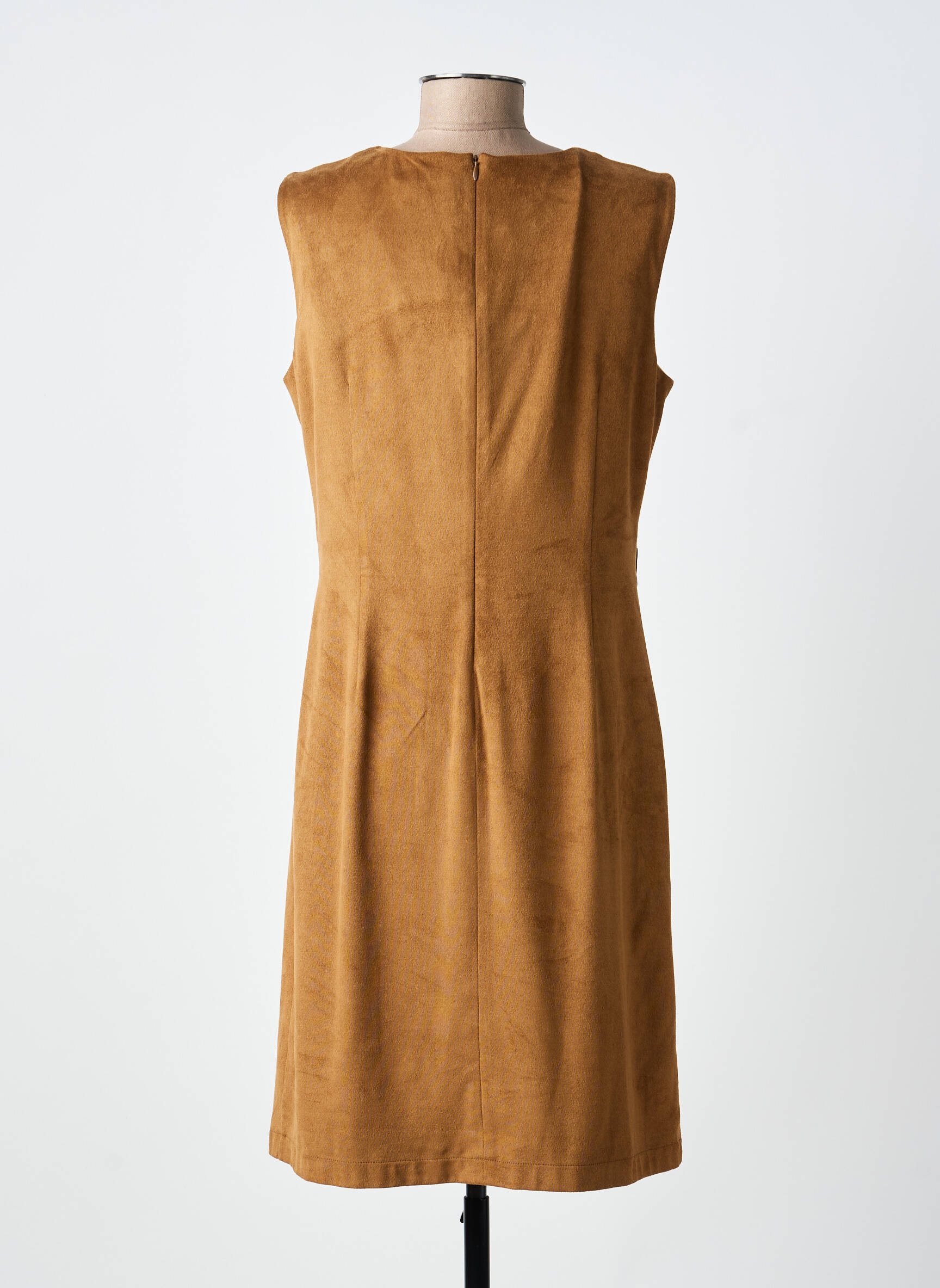 Rochie midi fără mâneci fără mâneci maro PAUL BRIAL femeie