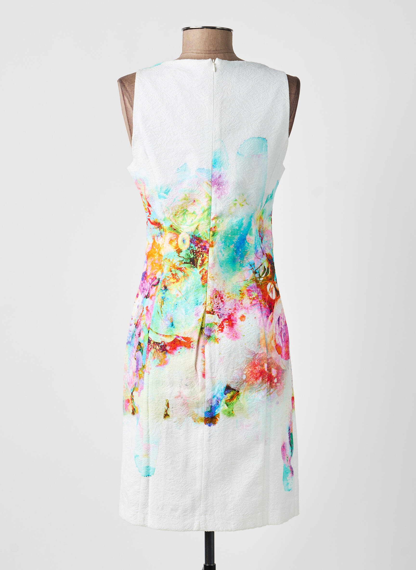 Rochie midi imprimeu floral fără mâneci bej PAUL BRIAL femeie