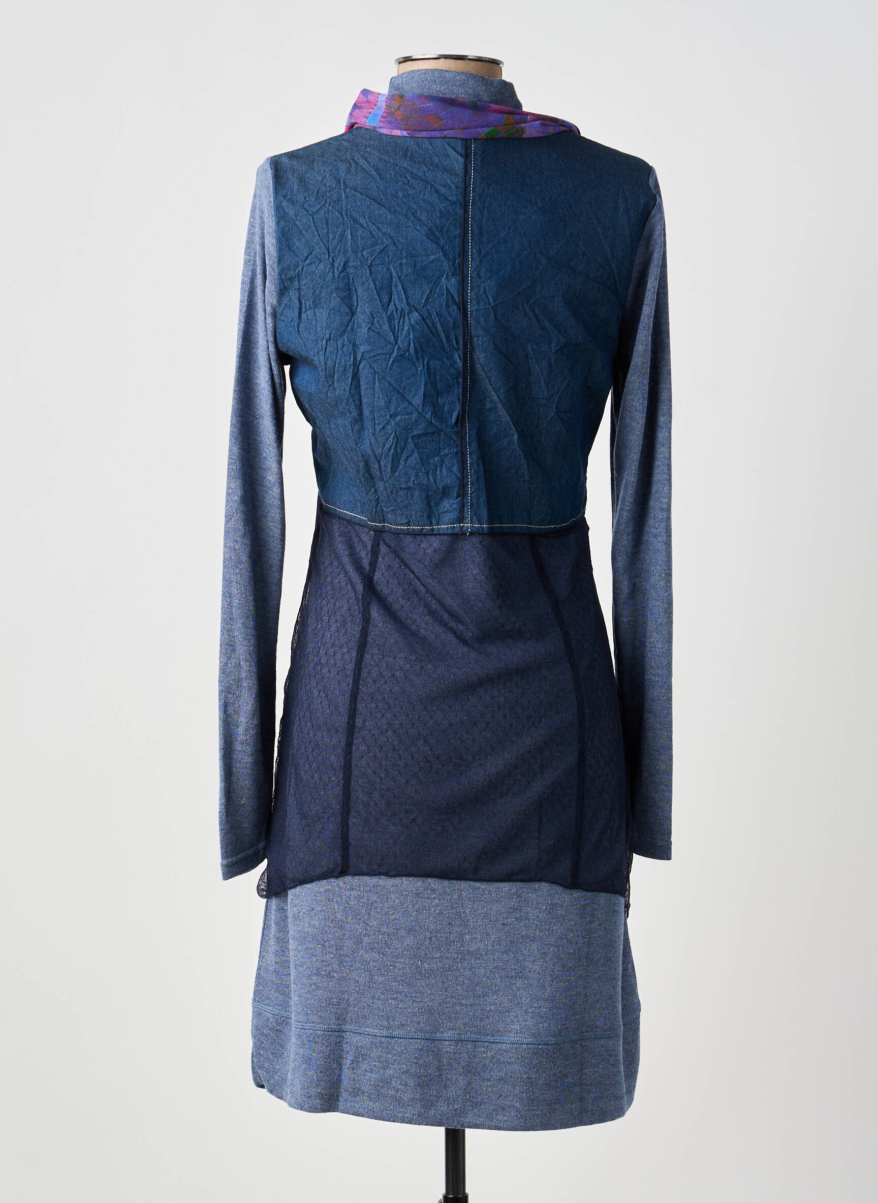 Rochie midi mâneci lungi mâneci lungi albastru ALICE ET BARNABE femeie