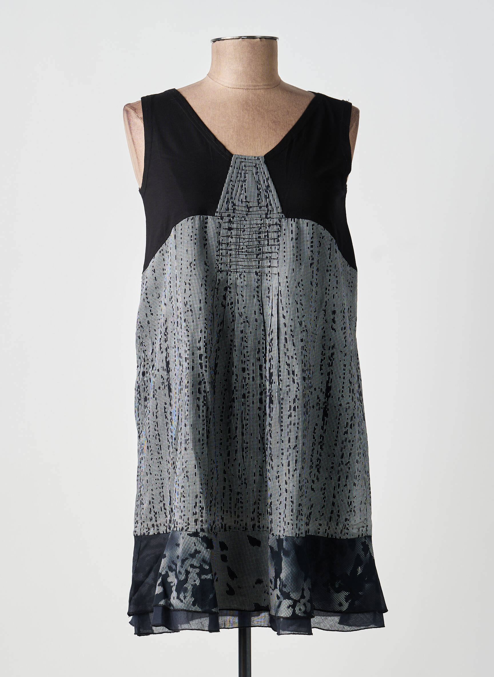 Rochie scurtă fără mâneci fără mâneci gri TELMAIL femeie
