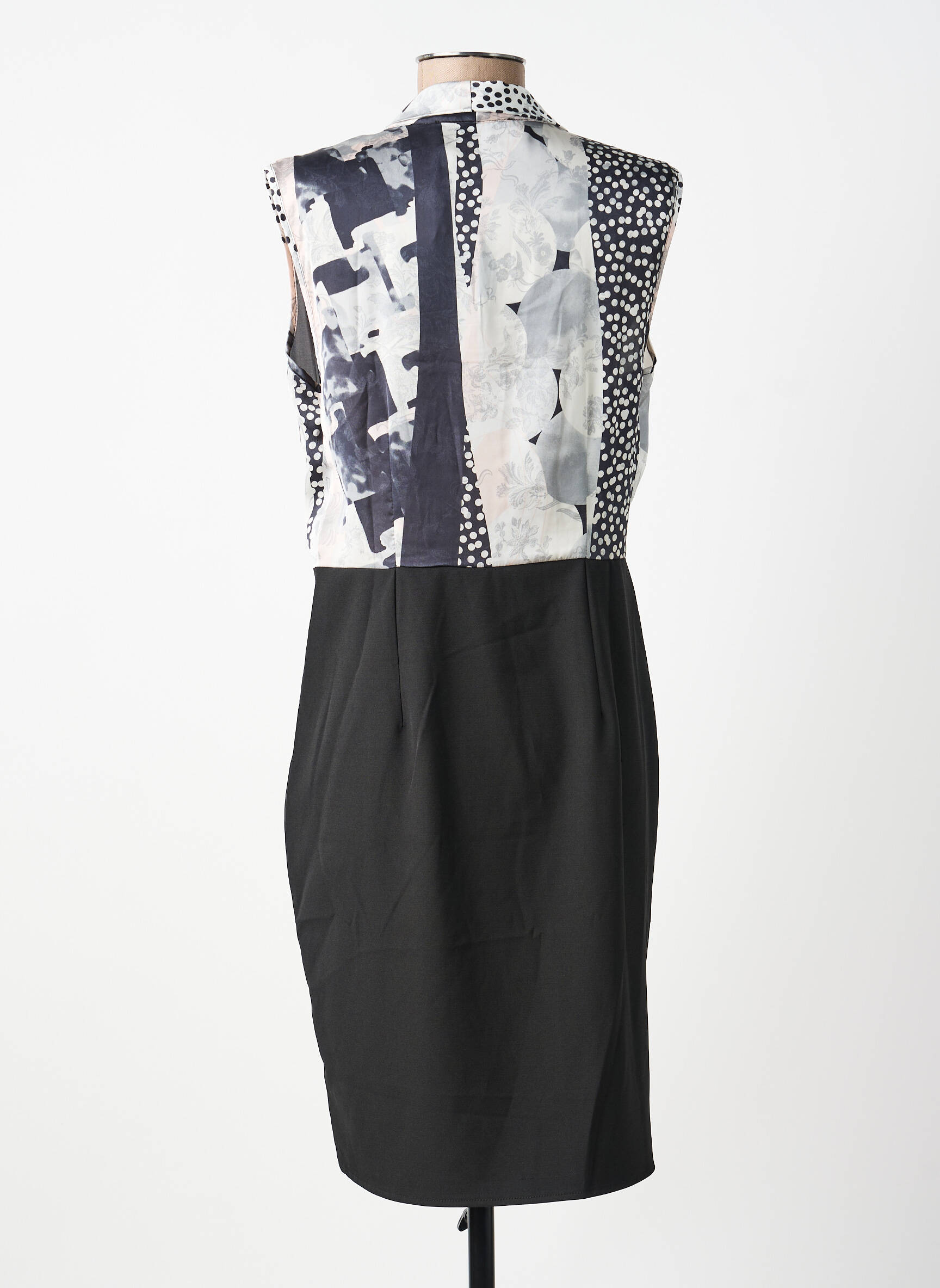 Rochie midi fără mâneci fără mâneci negru POUSSIERE D'ETOLE femeie