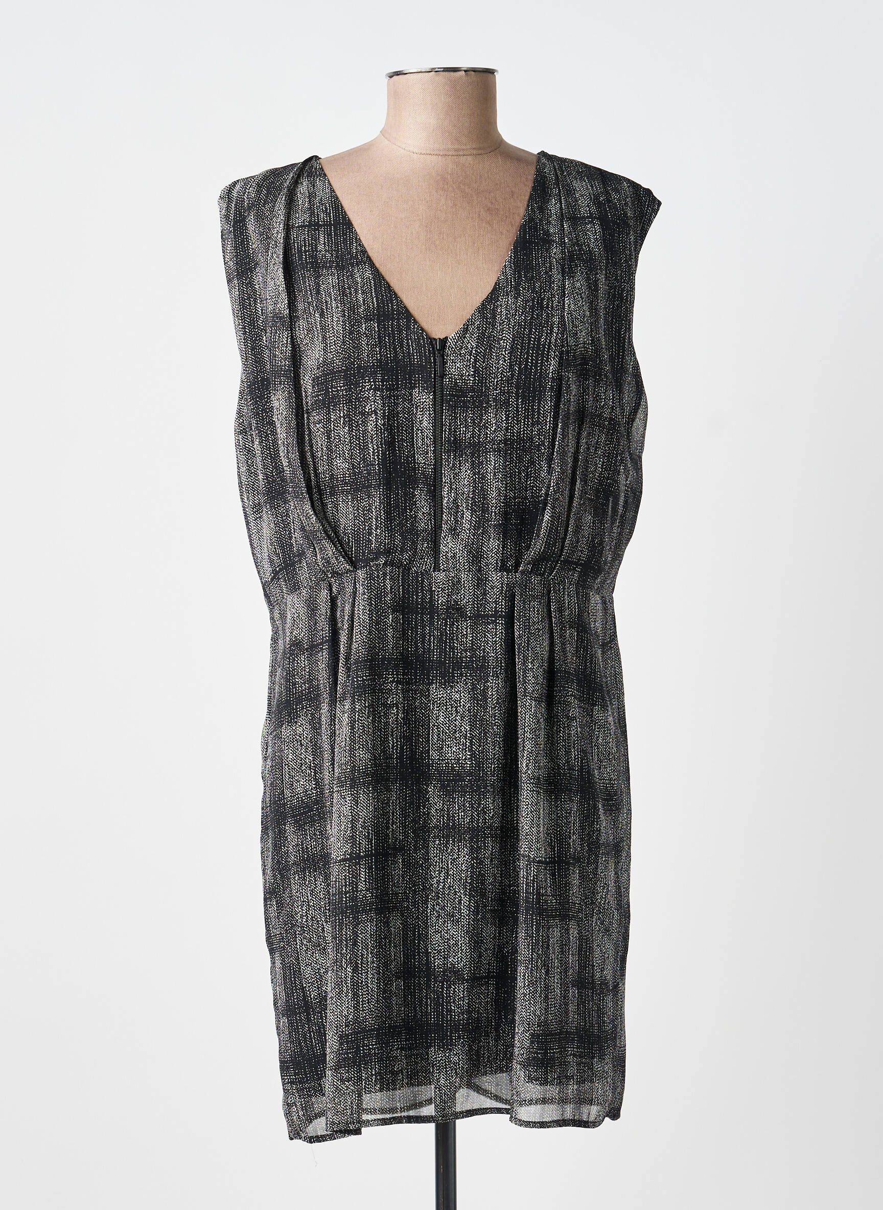 Rochie scurtă fără mâneci fără mâneci negru LAUREN VIDAL femeie