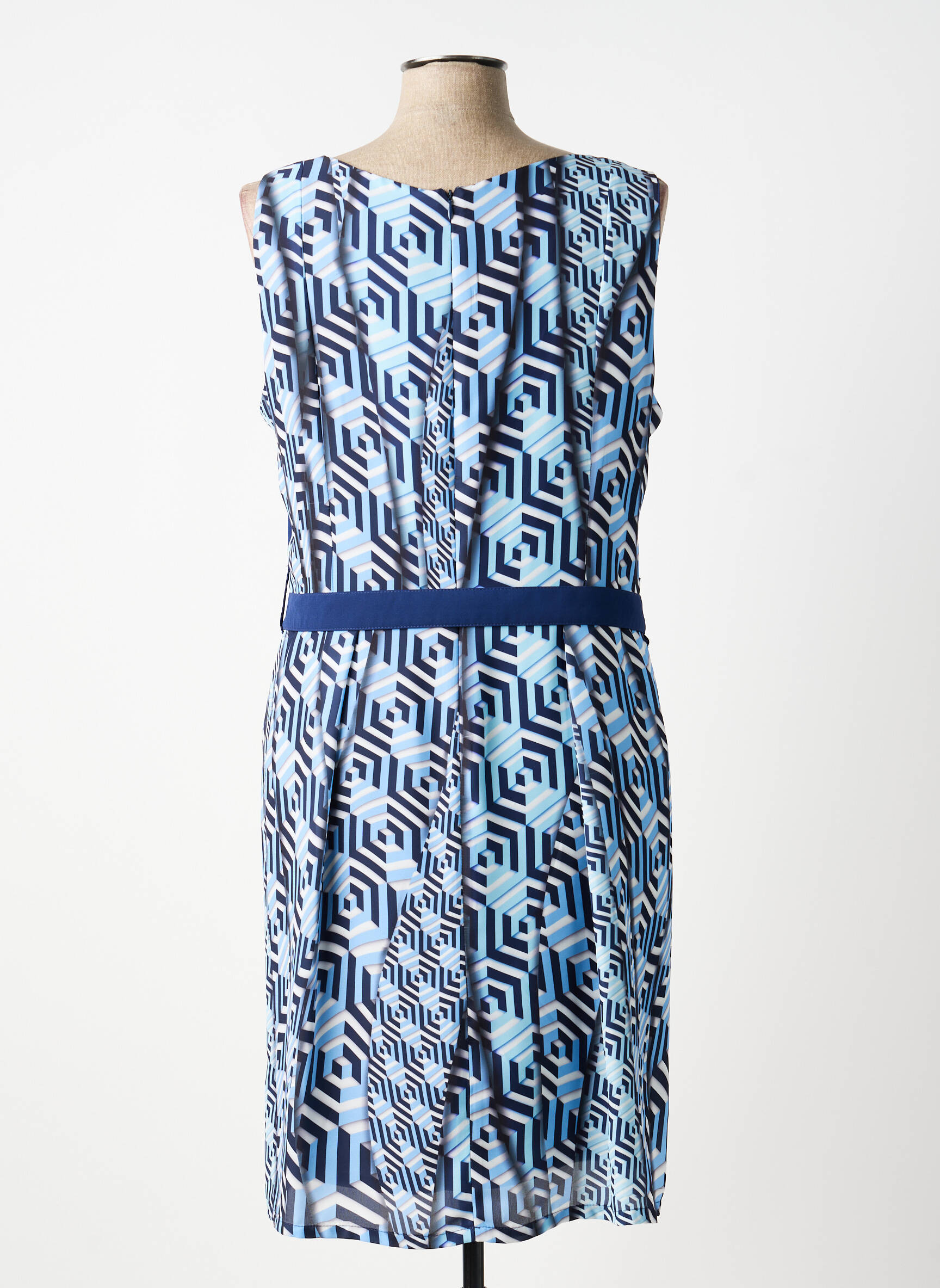 Rochie midi fără mâneci fără mâneci albastru ANDAMIO femeie