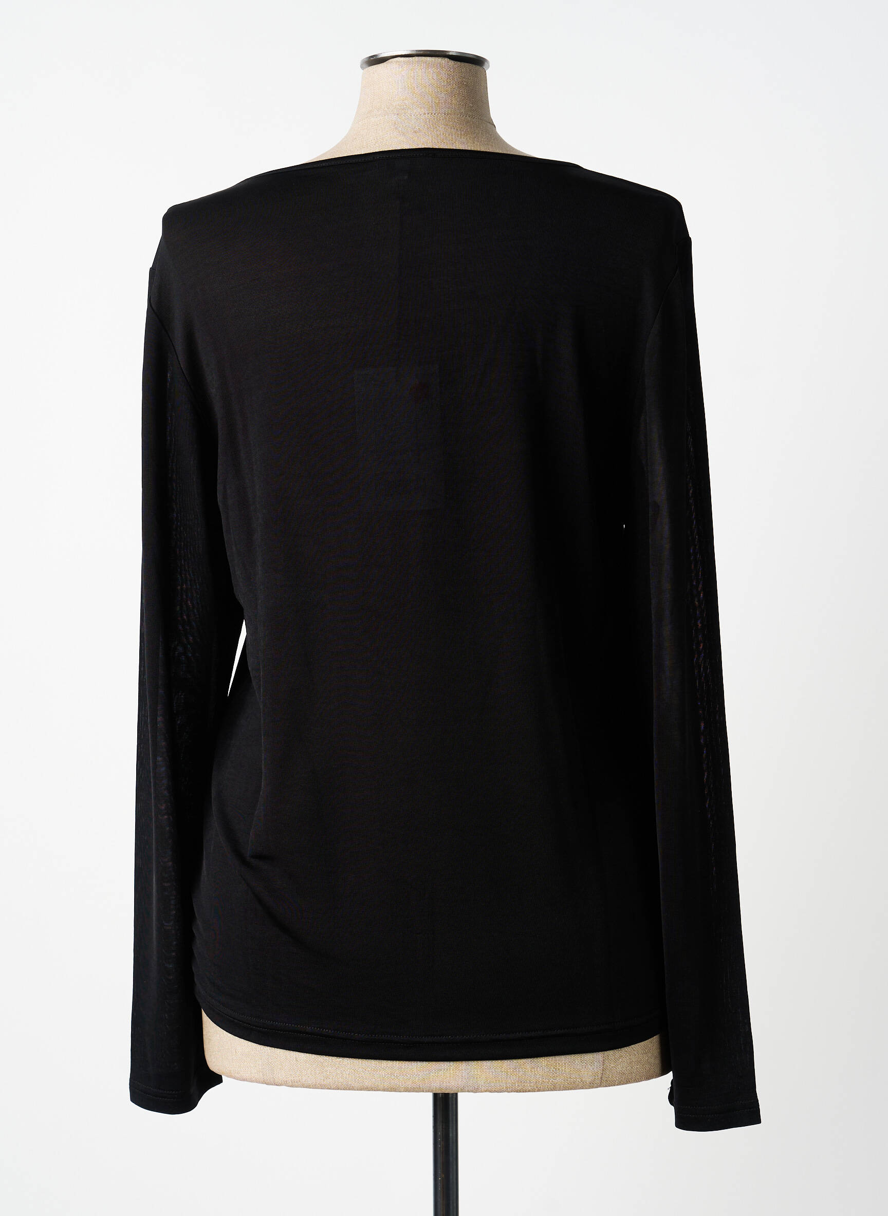 Top elasticitate mâneci lungi negru PAUL BRIAL femeie