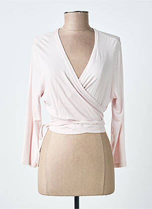 Cardigan petrecut elasticitate roz LAUREN VIDAL femeie