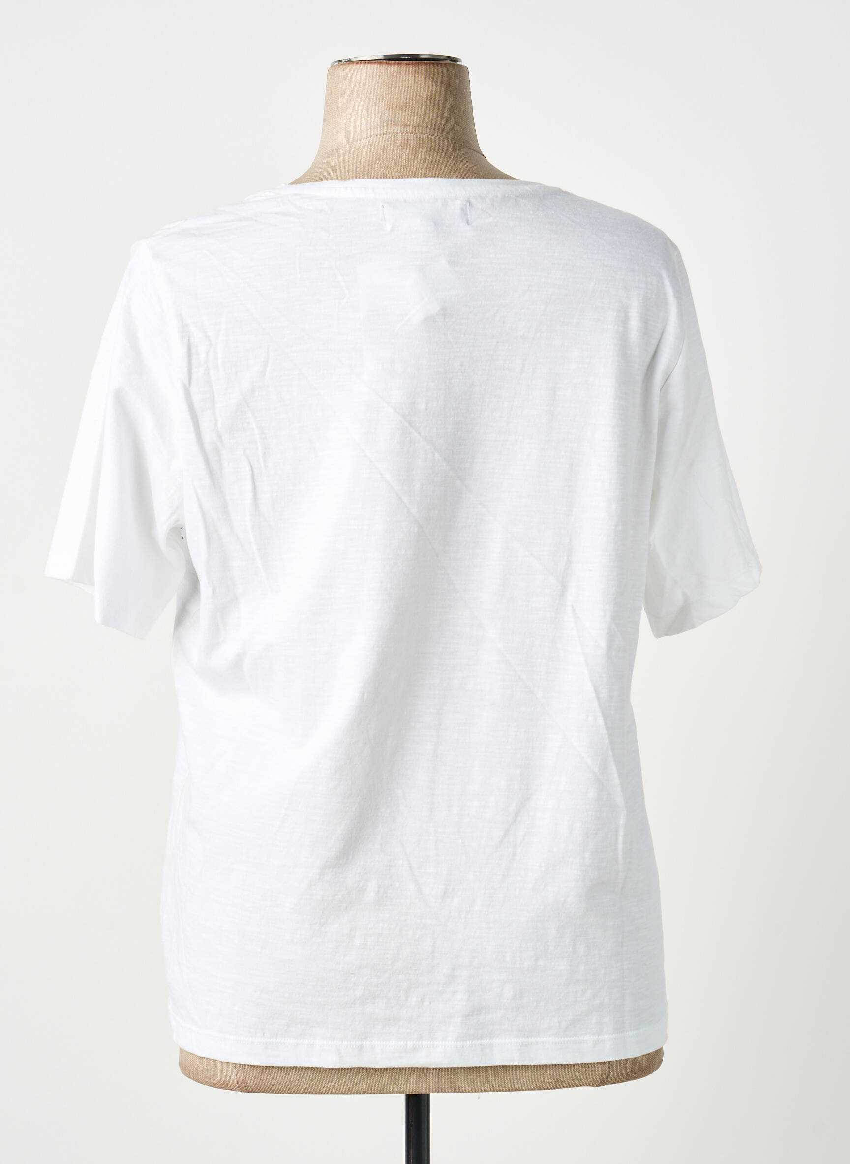 Tricou elasticitate mâneci scurte alb TELMAIL femeie