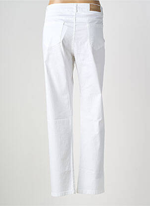 Pantalon drept țesătură poplin mărime normală alb POUSSIERE D'ETOLE femeie