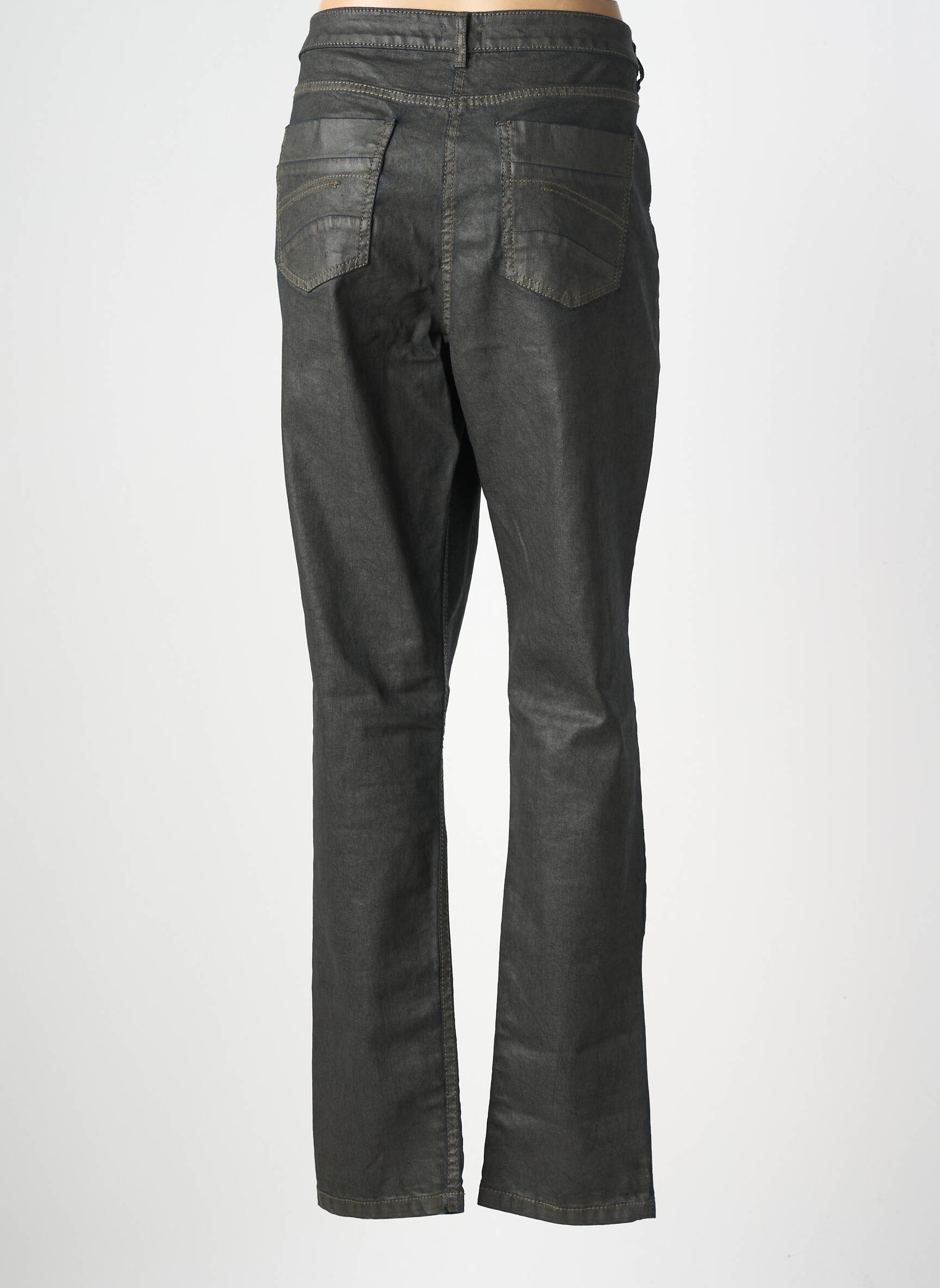 Pantalon drept elasticitate mărime normală negru FLEUR DE SEL femeie