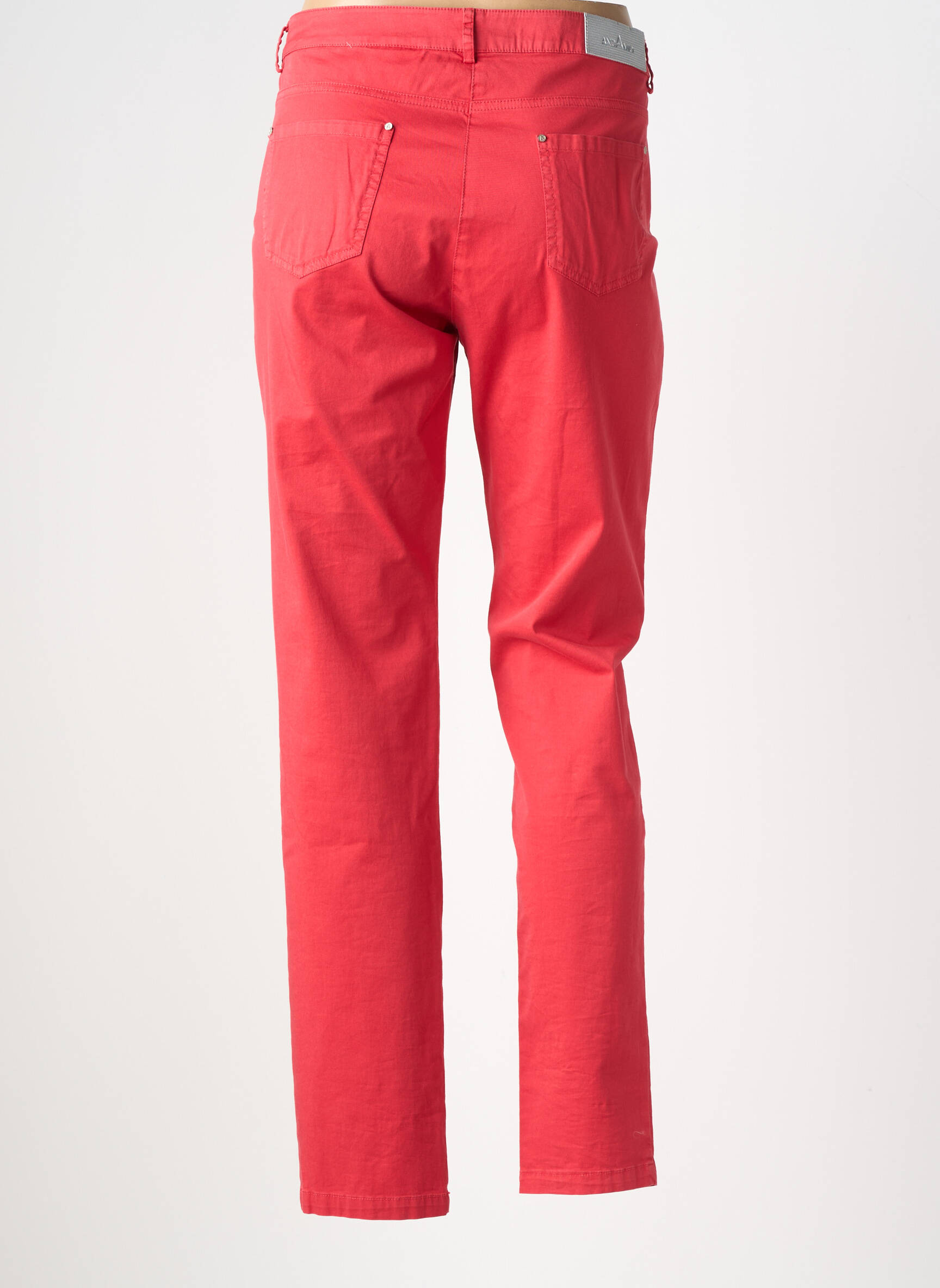 Pantalon drept elasticitate mărime normală roșu ANDAMIO femeie