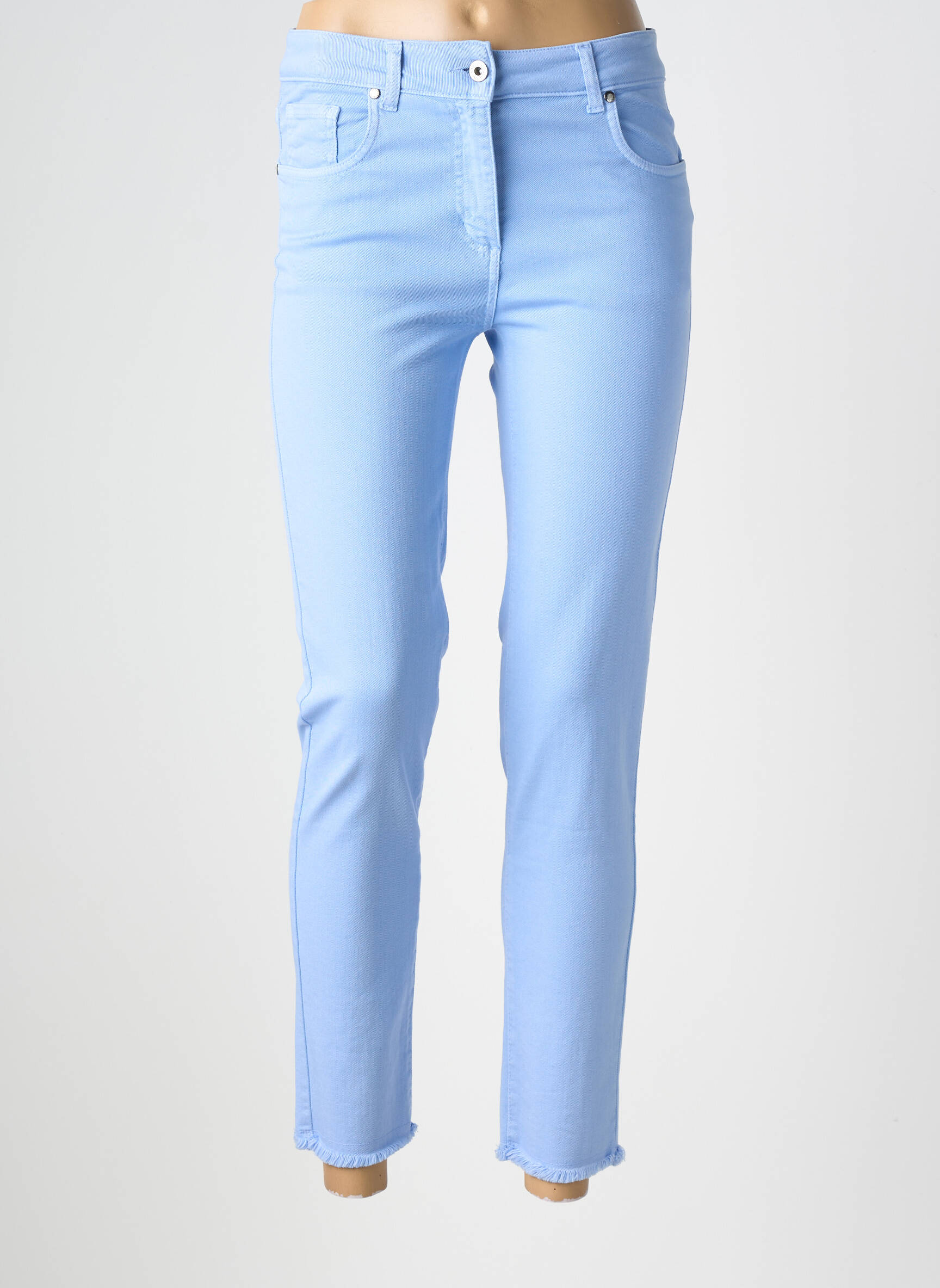 Pantalon 7/8 elasticitate mărime normală albastru LAUREN VIDAL femeie