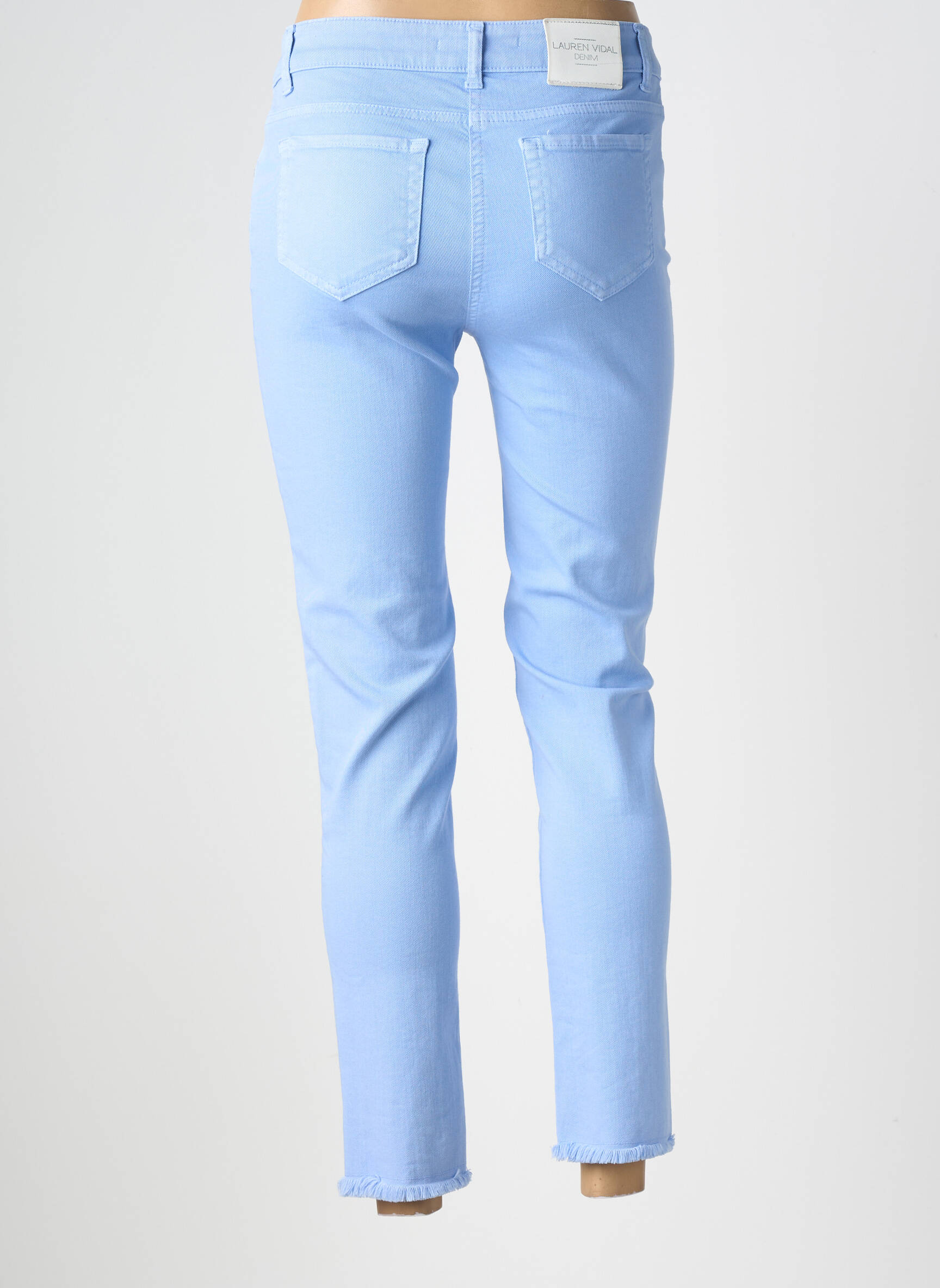 Pantalon 7/8 elasticitate mărime normală albastru LAUREN VIDAL femeie