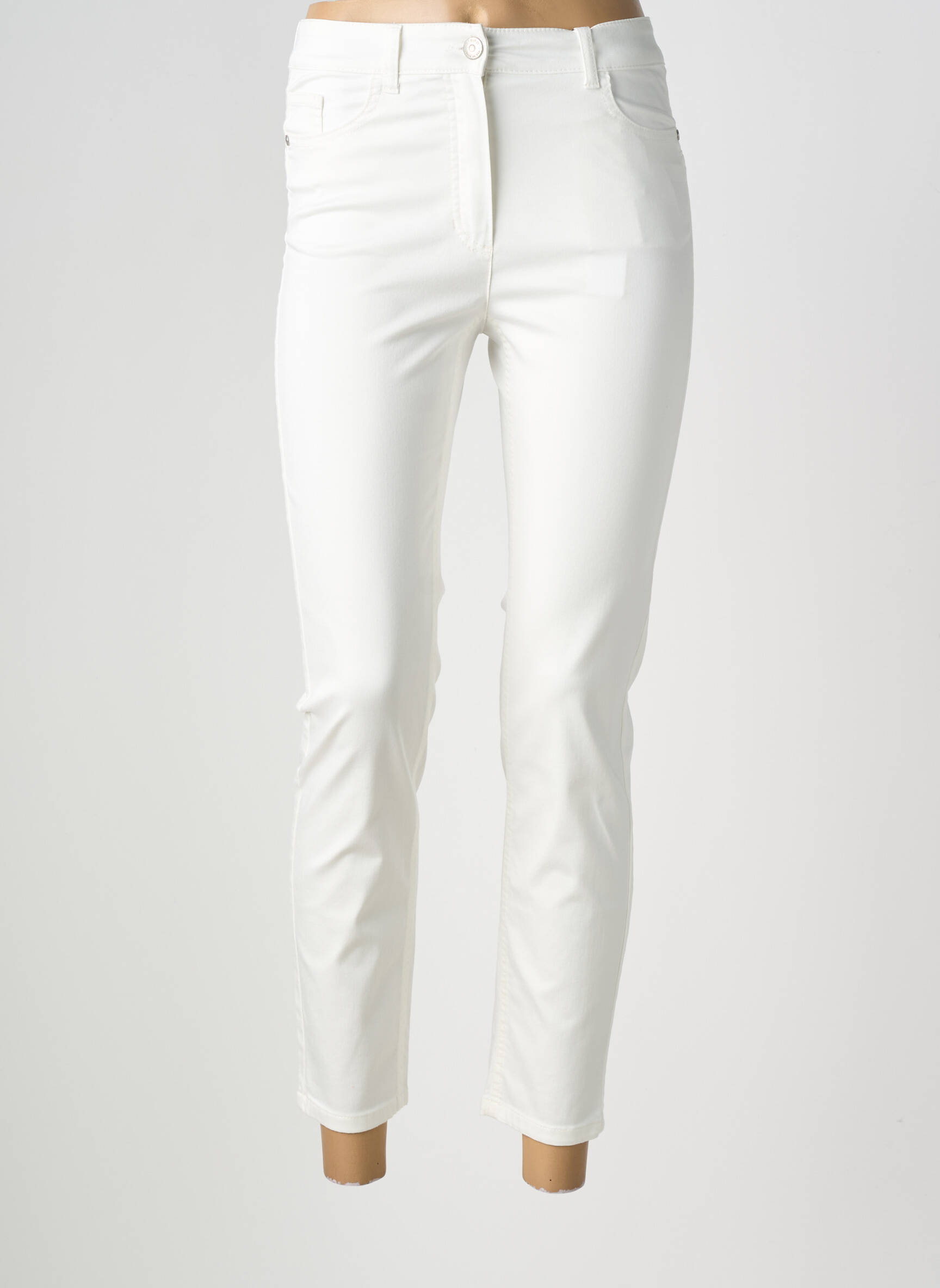 Pantalon 7/8 elasticitate mărime normală alb OLSEN femeie