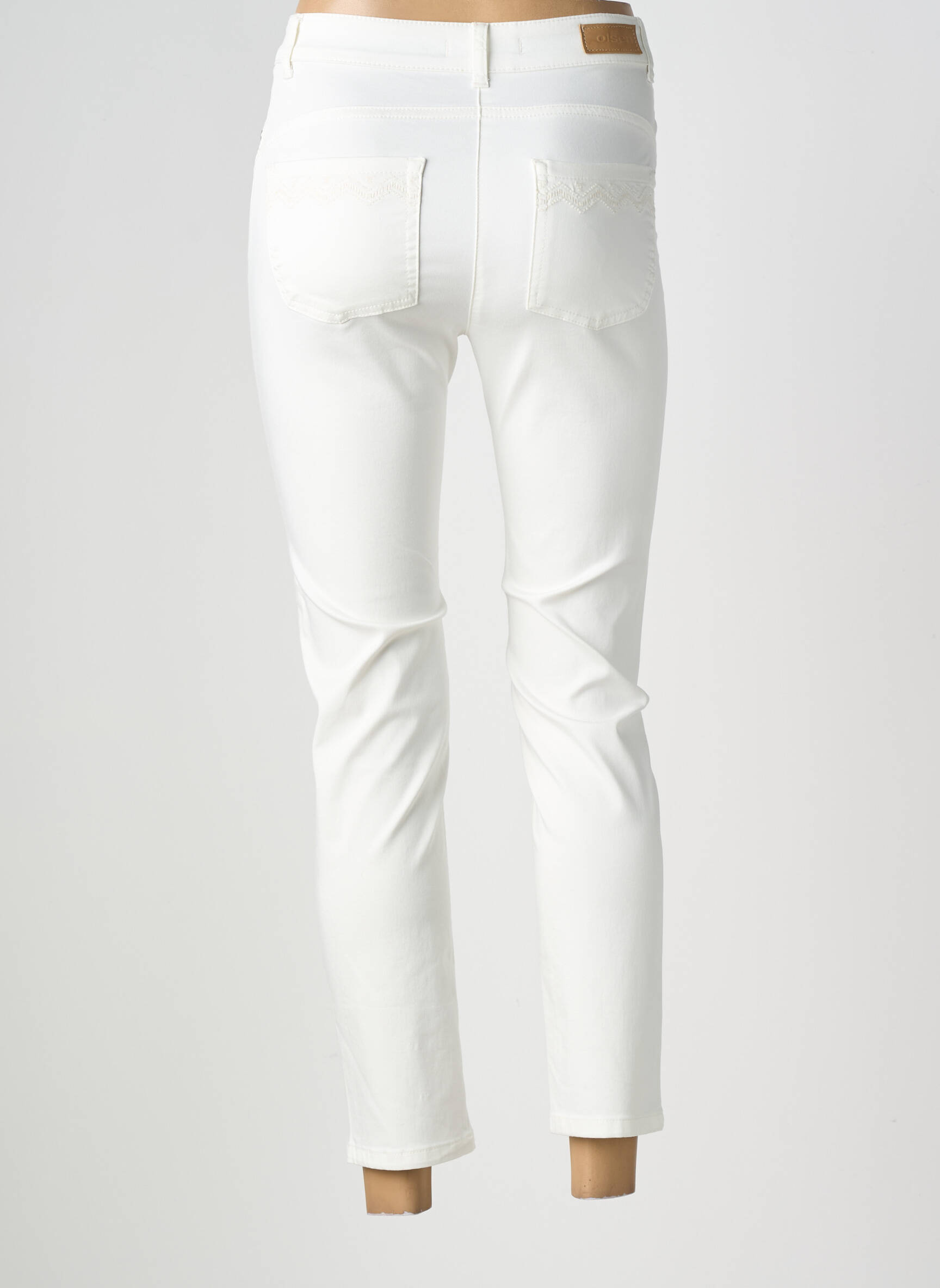Pantalon 7/8 elasticitate mărime normală alb OLSEN femeie