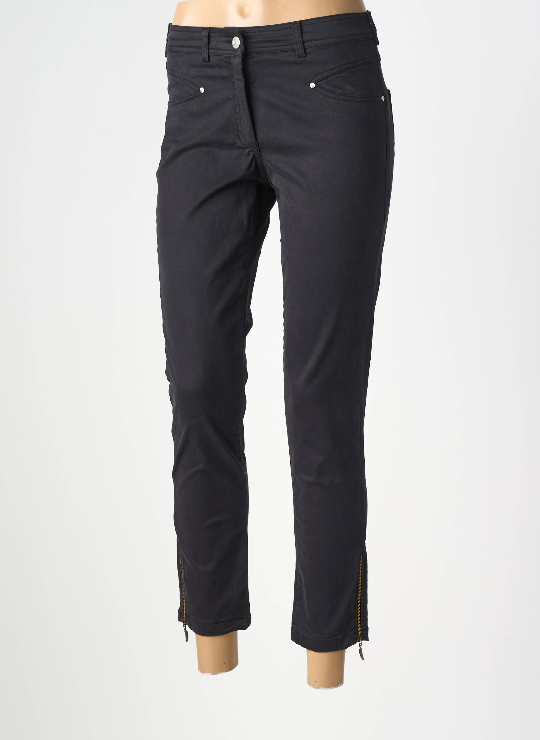 Pantalon 7/8 elasticitate mărime normală negru PAUL BRIAL femeie