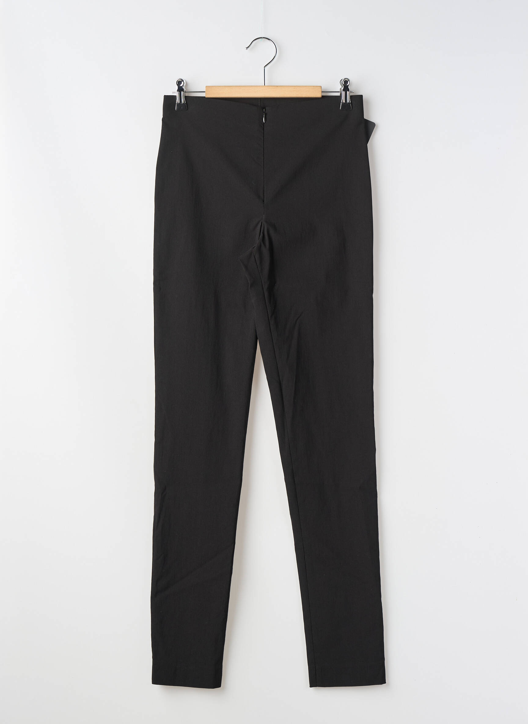 Pantalon slim talie elastică mărime normală negru LAUREN VIDAL femeie