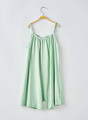 Rochie scurtă plasă fină fără mâneci verde ZY fată