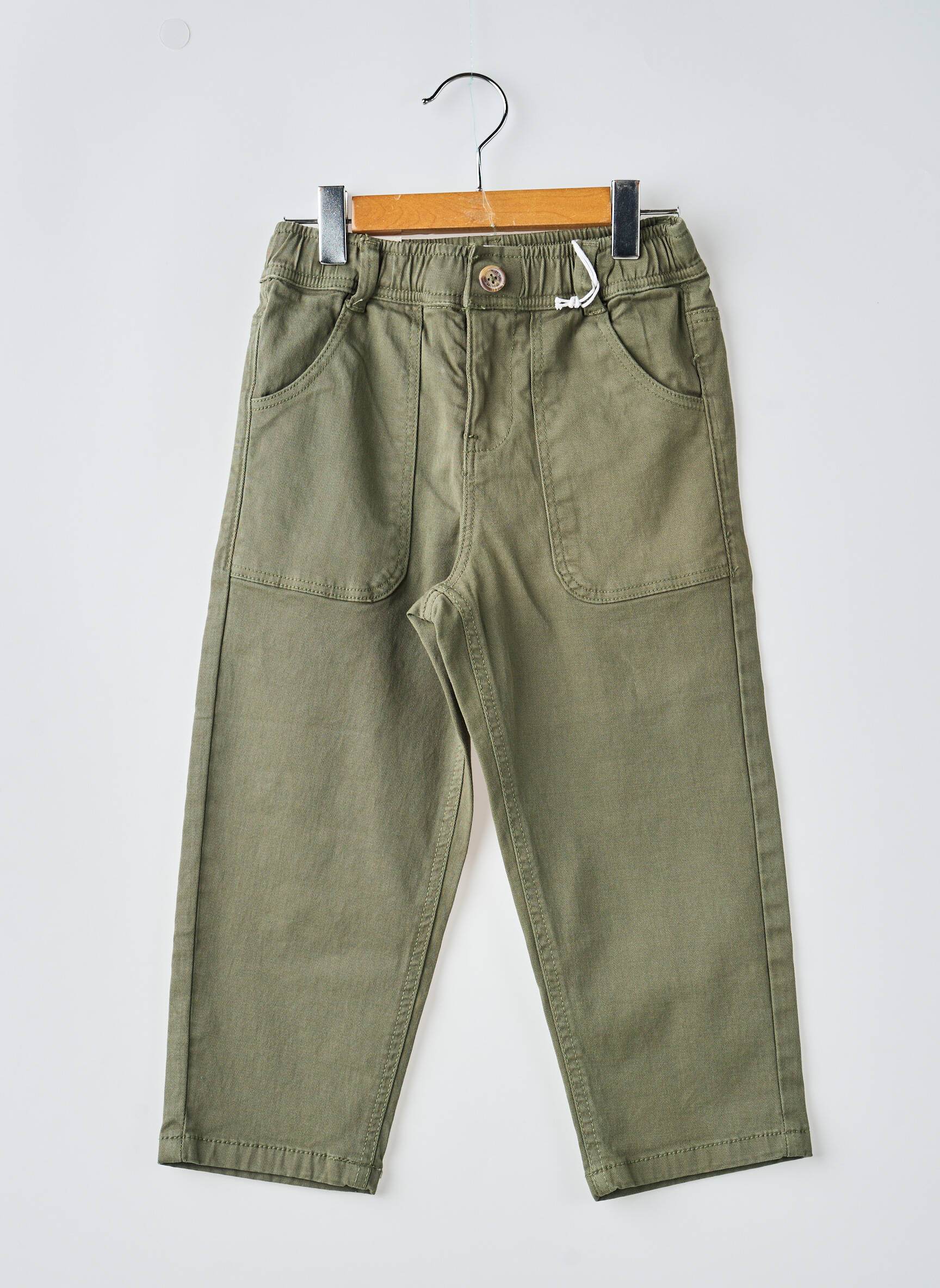 Pantalon drept croială dreaptă mărime reglabilă verde ZY băiat
