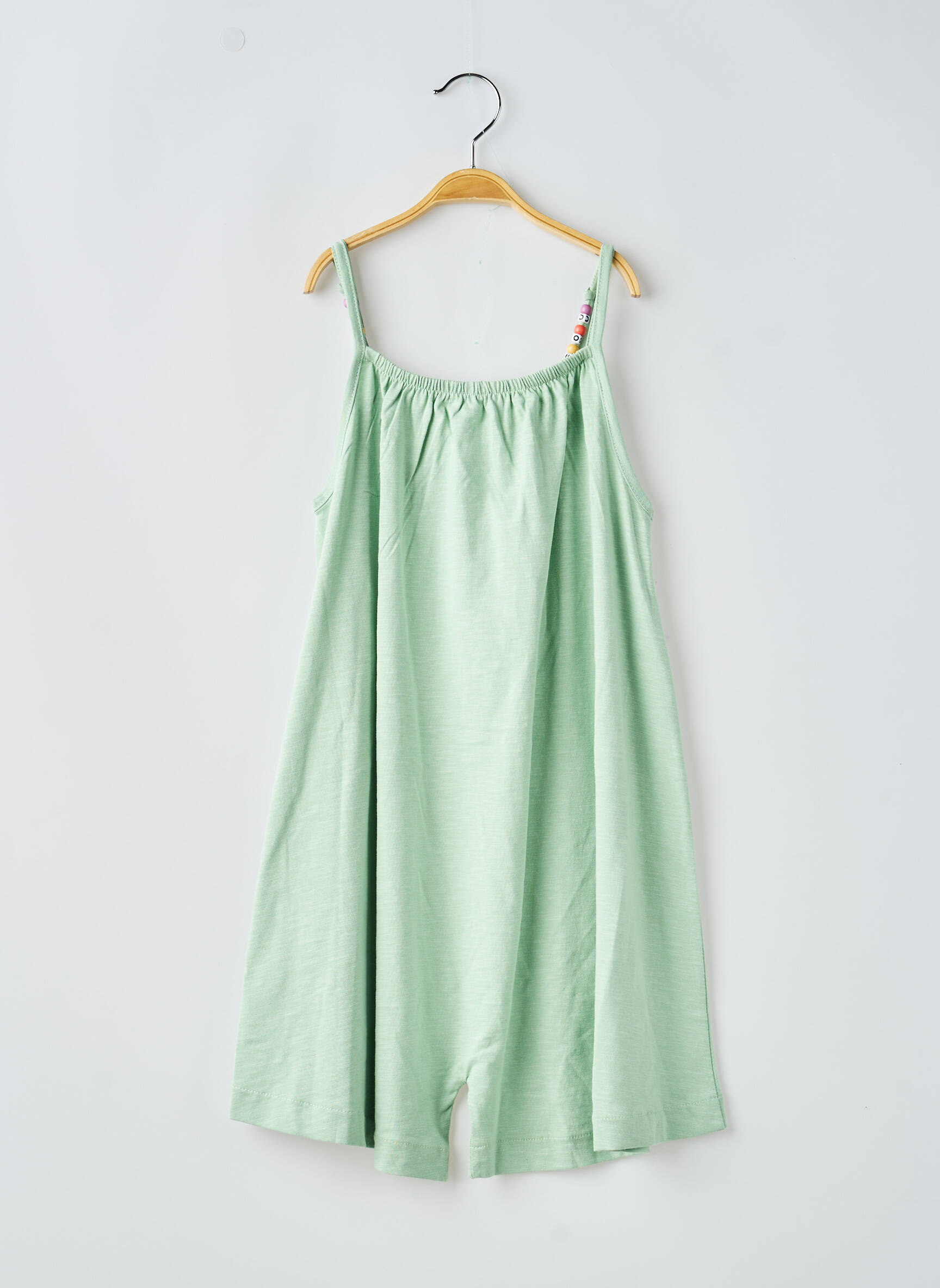 Rochie scurtă plasă fină fără mâneci verde ZY fată