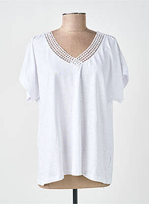 Tricou croială dreaptă mâneci scurte alb SOYACONCEPT femeie