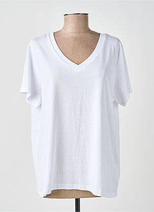 Tricou croială dreaptă mâneci scurte alb SOYACONCEPT femeie