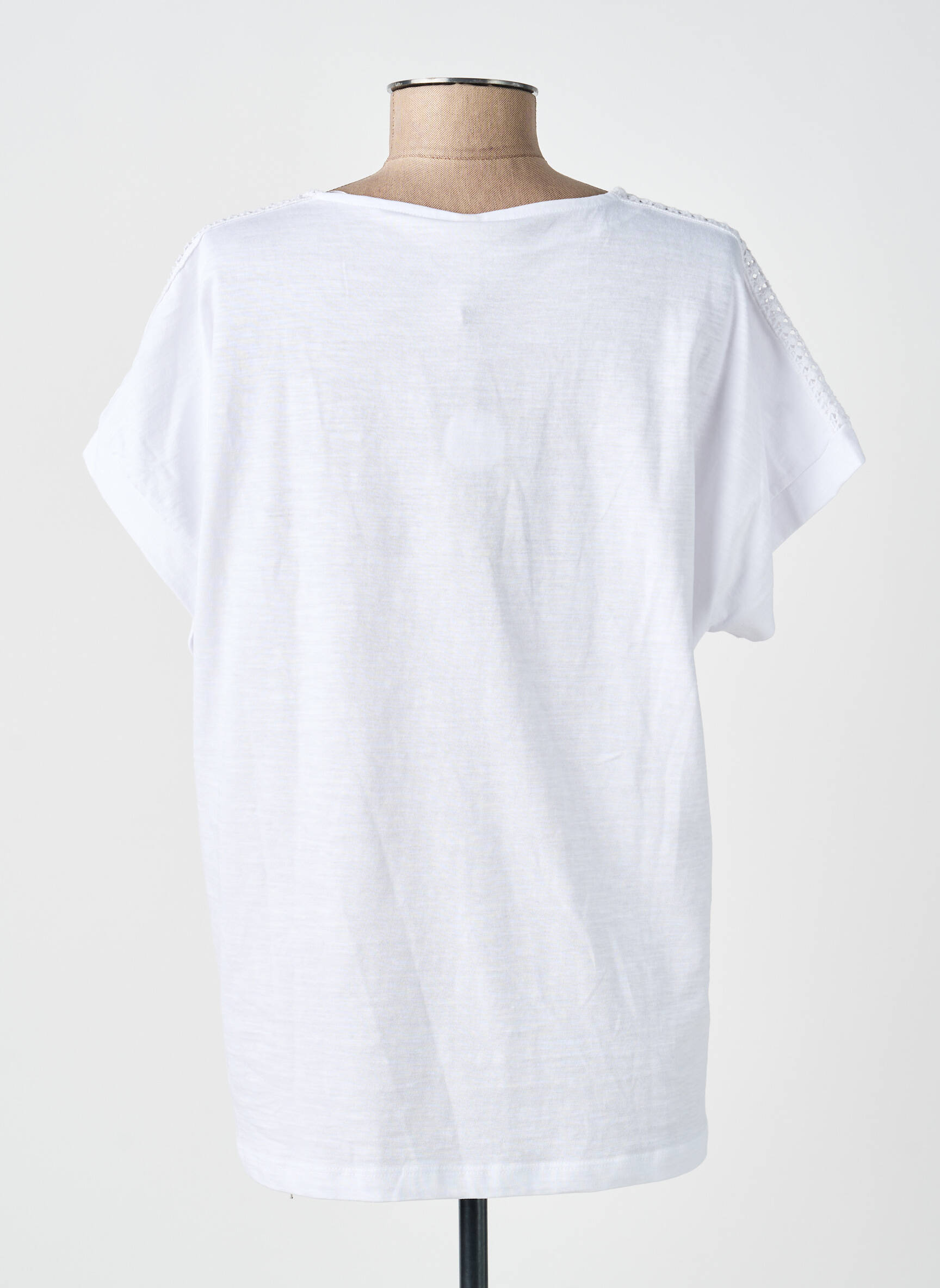 Tricou croială dreaptă mâneci scurte alb SOYACONCEPT femeie