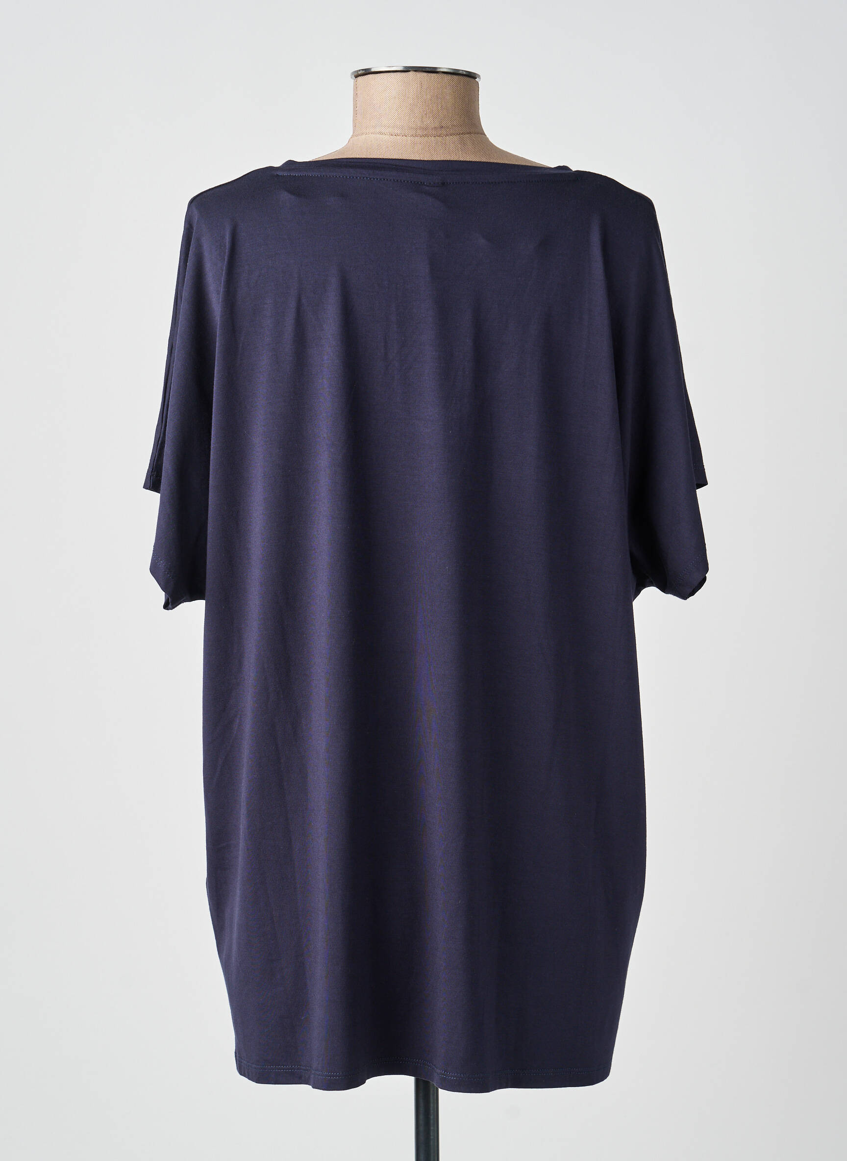 Tricou croială dreaptă mâneci scurte albastru SOYACONCEPT femeie