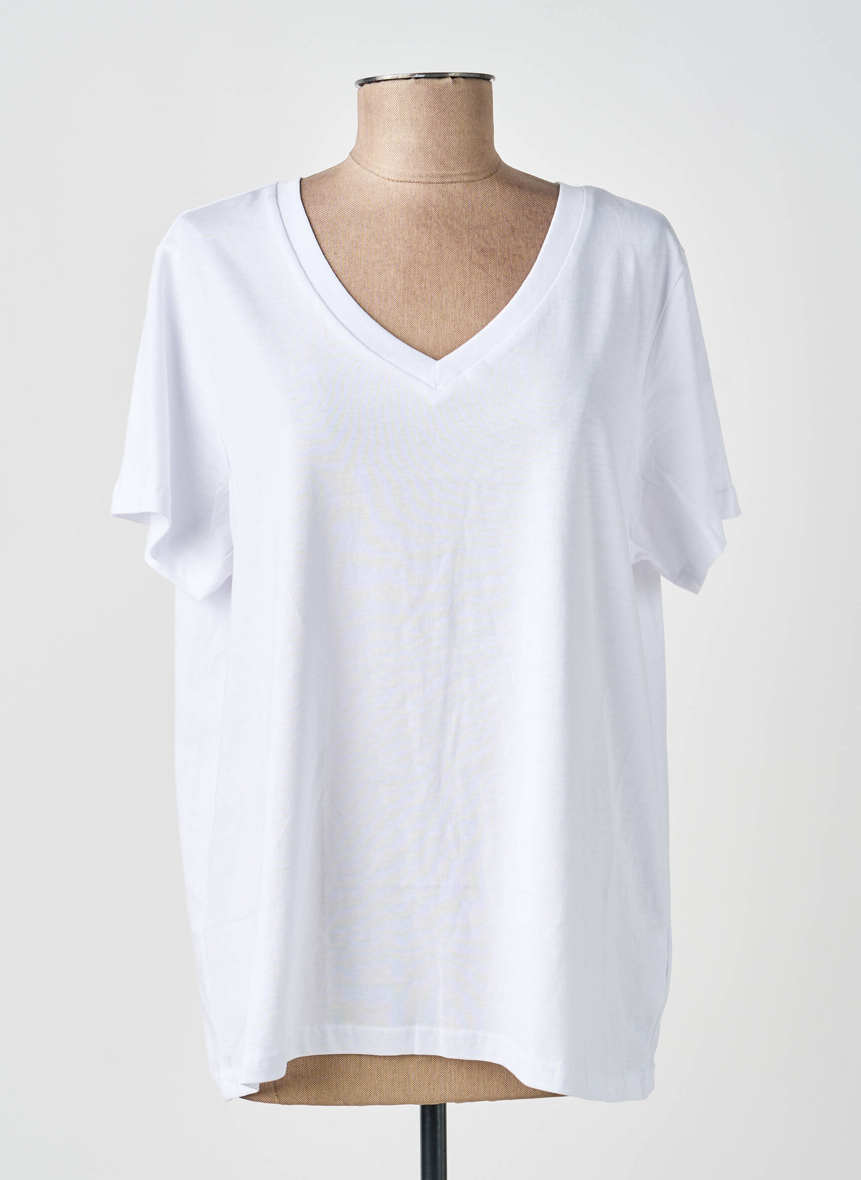 Tricou croială dreaptă mâneci scurte alb SOYACONCEPT femeie